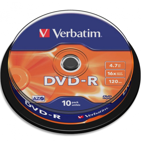 Tarrina DVD-R 10 Unidades