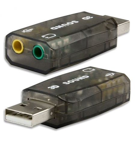 Adaptador USB con puertos Audio/Mic