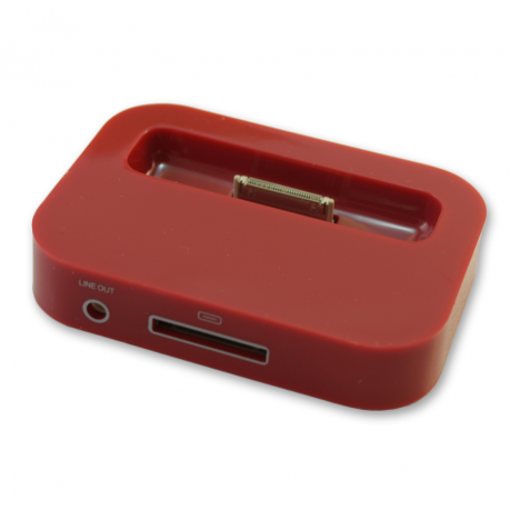 Base Dock con Cable USB Rojo