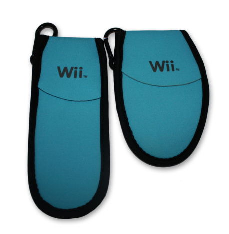 Mangas de neoprene para Nunchuk e Wiimote Azul