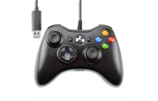 Mando con cable Compatible Xbox NEGRO