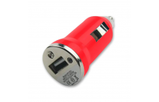 Mini Cargador USB coche Rojo